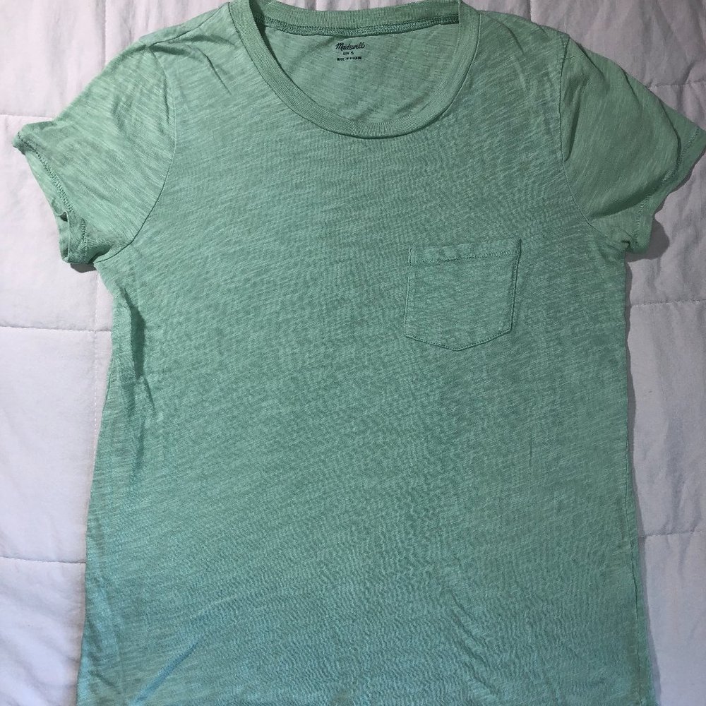 Madewell Green Short Sleeve Pocket Tee